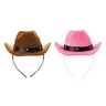 Mini cappello da cowboy fascia Westernstyle cappello da cowgirl fascia per capelli costume cosplay