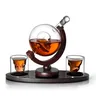 Creative Skull Glass whisky Decanter Set 80ml Skull Mug e 850ml Skull Vodka Globe Decanter con Rack
