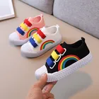 Scarpe Casual autunnali scarpe di tela scarpe da ragazza scarpe arcobaleno per bambini scarpe da