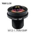 Obiettivo Fisheye da 1,7 mm 5 Megapixel per telecamera IP CCTV HD Attacco M12 1/2.5 "F2.0 Obiettivo CCTV panoramico grandangolare da 180 gradi