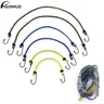 6pcs Set di corde elastiche elastiche cinghie per bagagli ganci per corda cravatta elastica