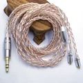 RY-C5 1.2m Sostituzione FAI DA TE mmcx Cavo di 3.5 millimetri Argento placcato Aggiornato 8 core cavo di filo Per La Riparazione FAI DA TE HIFI mmcx cavo del trasduttore auricolare