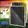 200W 12V Kit pannello solare con Controller 60A USB portatile caricatore a energia solare per
