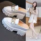 Leather Closed Toe Half Slippers Women Summer 2023 New Fashion Thick Bottom Internet Celebrity Lazy