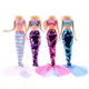 For Barbies Clothes Shiny Beauty Fish Tail Dress Mermaid Costume for 11inch Barbies Doll Clothes