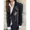 CHEERART Vintage Black Blazer per le donne ricamo farfalla Ladies Blazer Jacket abiti firmati