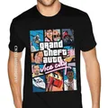 Grigio Grand Theft Auto Vice City T Shirt GTA GAME Tee Shirt Mens Graphic Custom Premium Cotton