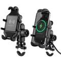 Supporto per telefono per caricabatterie Wireless per Moto supporto per navigazione per bici da Moto