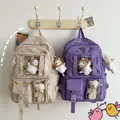 Large-capacity Cute Women Multi-Pocket Nylon Backpack Ins Junior High School Student Bag Female