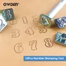 "OWDEN 10 Pcs 3/4 ""Kit di strumenti per timbratura di numeri professionali per Set di timbratura di"