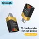 Elough Mini Type-C Card Reader Mobile OTG Micro SD Aluminum Alloy Hidden Card Slot Plug Play Flash