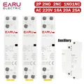 Contattore CA modulare domestico montato su guida Din 2P 16A 20A 25A 2NO 2NC 1NO 1NC AC220V AC230V 50/60Hz per Smart Home House Hotel