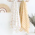 100% Organic Cotton Baby Blankets Newborn Muslin Wrap Baby Bed Muslin Swaddle Blanket Giraffe Print