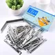 45Pcs/box Metal Binding Clips Loose-leaf Binder Strip File Folder for 8cm Double Hole Data Binder