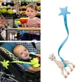 Baby Stroller Hook Silicone Star Pacifier Chain Non-toxic Teether Strap Kids Toy Holder Stroller
