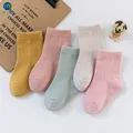 5 Pairs/Lot Stripped Baby Toddler Cotton Socks Kids Boys and Girl Short Newborn Ribbed Socks Solid