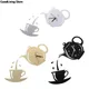 1PC Creative DIY Acrylic Coffee Cup Teapot 3D Wall Clock Decorative Kitchen Wall Clocks Living Room