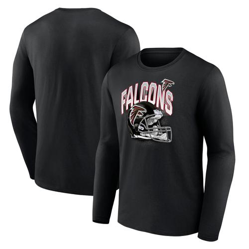 Atlanta Falcons End Around Helm-Grafik-Langarm-T-Shirt – Herren