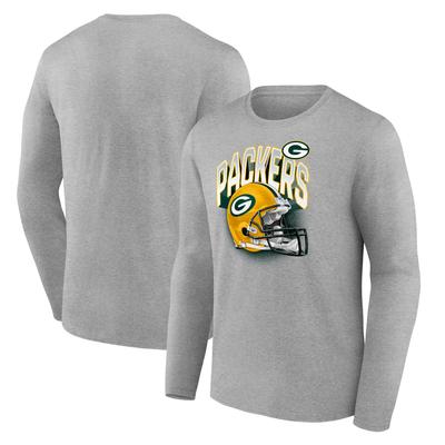 Green Bay Packers End Around Helm-Grafik-Langarm-T-Shirt – Herren Image