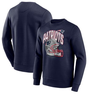New England Patriots End Around Helmgrafik-Sweatshirt mit Rundhalsausschnitt – Herren Image