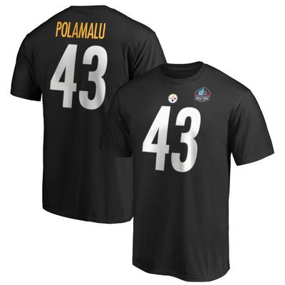 Pittsburgh Steelers Hall of Fame T-Shirt mit Name und Nummer – Polamalu – Herren Image