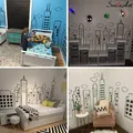 LARGE Doodled City Skyline Wall Sticker Vinyl Decal For Kid's Rooms Decor Play Rooms Day Cares