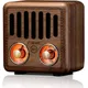 Solid Wood Portable Mini Retro FM Radio Bluetooth Speaker Old Fashioned Classic Style