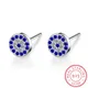 Charms Pure 925 Sterling Silver Earrings Cz Lucky Turkey Evil Of Eye Tiny Stud Earrings For Women