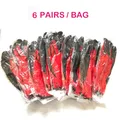 12 Pieces/ 6 Pairs Safety Work Protective Gloves Construction Builders Grip Gloves Knit Polyester