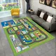 Child Playmat Highway Simulated City Traffic Playroom Area Rug Carpet for Home Living Room Bedroom