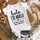 Hello Uncle Grandpa I Can't Wait To See You Print Announcement Baby Bodysuit Newborn Summer Jumpsuit