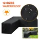 12 sizes Garden Rattan Corner Furniture Cover Outdoor V Shape L Shape Corner Garden Patio Waterproof