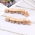 1:12 Dollhouse Miniature Wood Train Compartment Carriages Model For Doll House Decor Kids Play Toys