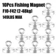 10Pcs Super Strong Fishing Magnet Neodymium Salvage Magnet Heavy Duty Industrial Magnets