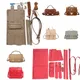 2023 Luxury DIY Bag Kit Sewing Handbag Shoulder Bag Strap Handmade PU Leather Messenger Bag Set