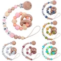 2Pcs Baby Personalized Name Silicone Pacifier Clips Bracket Nipple Bracket Holder Chain for Nipples