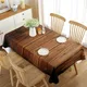 Tablecloth Wood Texture for Rectangular Tablecloth Brown Board Nature Country Style for Kitchen