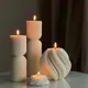 Nordic Large Home Decorative Candles Geometric Art Swirl Scented Candles Room Decors White Aesthetic