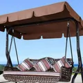 Swing Waterproof 3 Seater Garden Patio UV Block Sunshade Canopy Waterproof Seat Top Cover