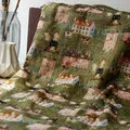 Cartton Pastoral Style Yarn Dyed Jacquard Fabric Luggage Home Textile Sofa Sewing Fabric 50cmx150cm