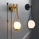 Modern Wall Light Glass Ball Luxury Gold Sconce Living Room Bedroom Bedside Aisle Staircase Nordic