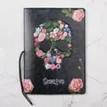 Cool Passport Covers Creative Black Skull Head Rose Alternative Stereoscopic Passport Case ID Card