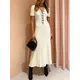 TARUXY Knitted Rib Slim Maxi Dresses For Women High Waist Casual Loose Dress Women's Autumn Elegant