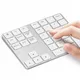 Awireless Rechargeable 34-Key Number Keyboard Data Entry Compatible for MacBook MacBook Air/Pro