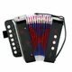 Mini 7-Key Accordion Durable 2 Bass Accordion Educational Musical Instrument Toy for Amateur