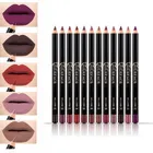 12 Colors Cosmetic Lipstick Pen Matte Long Lasting Pigments Waterproof Lady Charming Lip Liner