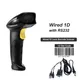 New USB Or RS232 Cable Laser Barcode Scanner Handheld Wired 1D Barcode Scanning Gun for Supermarket