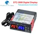 TZT Dual Digital STC-3008 Temperature Controller Two Relay Output Thermostat Heater with Probe 12V