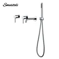 Bathtub Faucet Bathroom Shower Mixer Set Hot Cold 2 Way Diverter Shower Solid Brass With