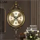 Home Decor Modern Pendulum Wall Clock Vintage Round Wall Clock Quartz Silent Metal Wall Clock Nordic
